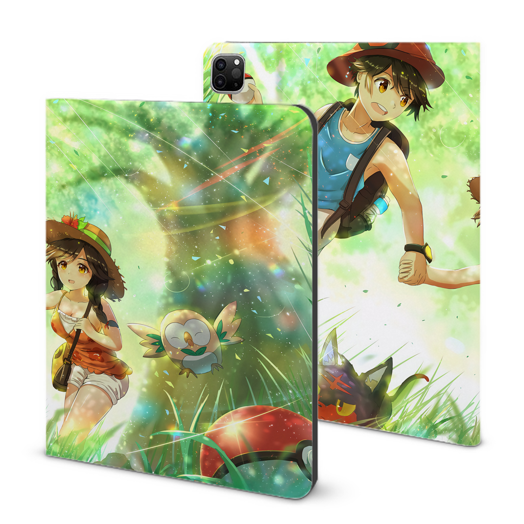 （画像用） ポケットモンスター Pokémon IPad ケース ブック型 PUレザー TPU 耐衝撃 軽量 薄型 ペン収納なし 全面保護 IPad 各モデル対応